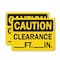 Signmission Clearance _Ft._In., 10 in W x Rectangle, Plastic OS-2PACK-CS-P-710-L-19126 - alternate 1